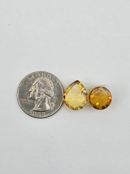 Amber half faceted set