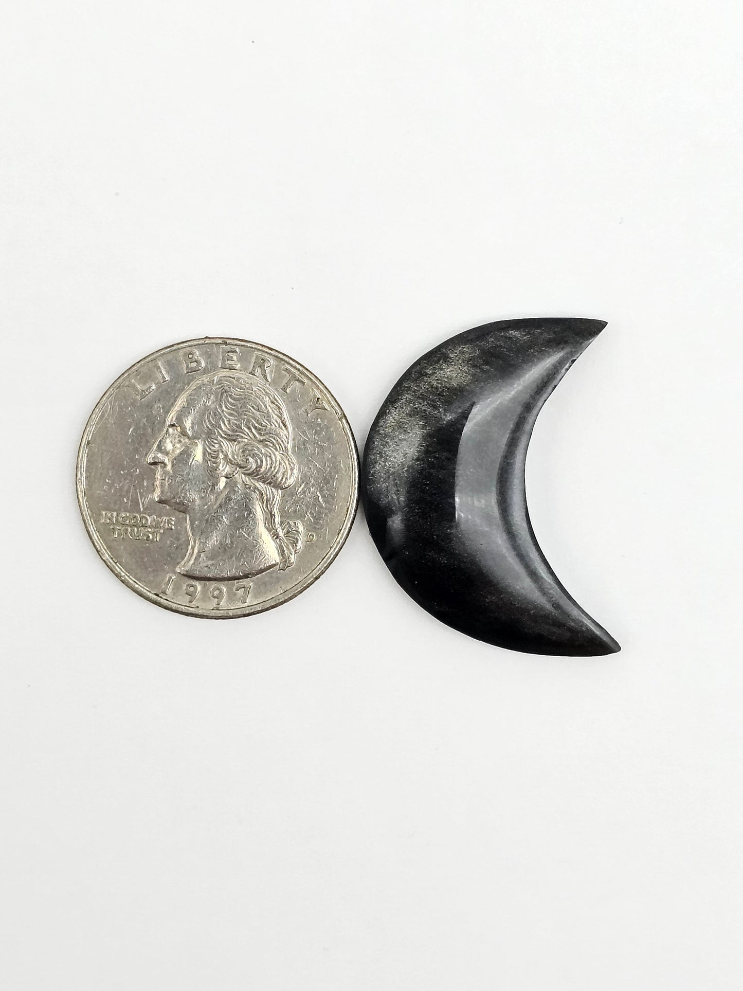 Gold sheen Obsidian Moon Cabochon