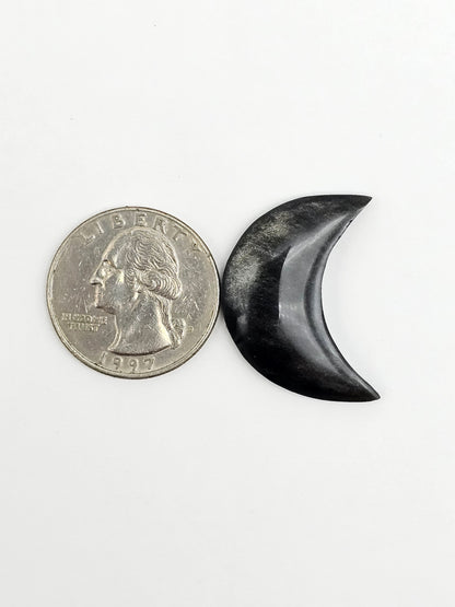 Gold sheen Obsidian Moon Cabochon
