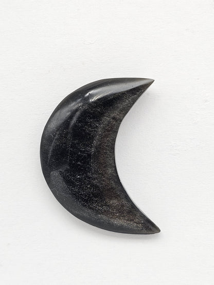 Gold sheen Obsidian Moon Cabochon