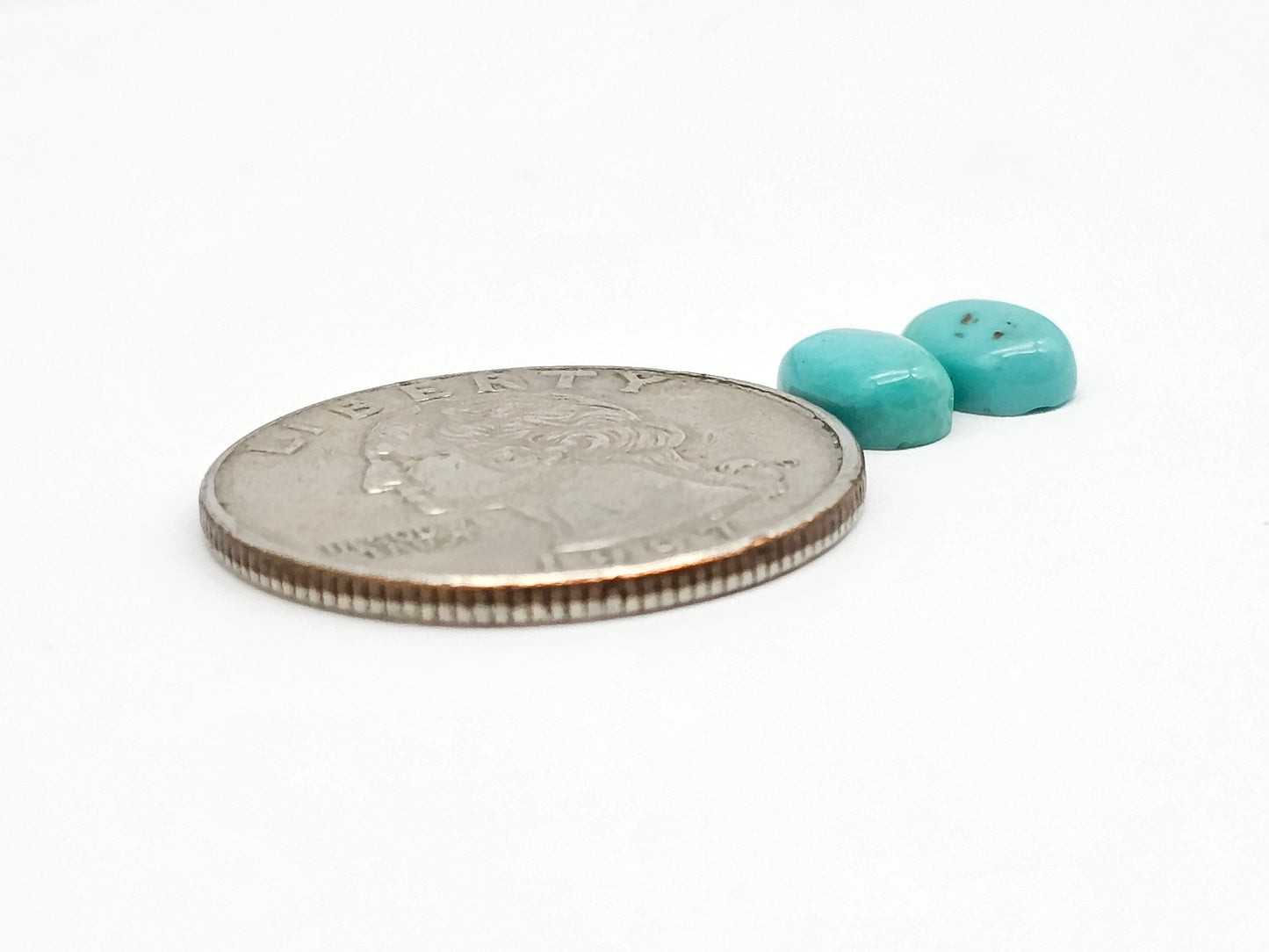 Mexican Turquoise Pair | Artisan Cut Gemstone