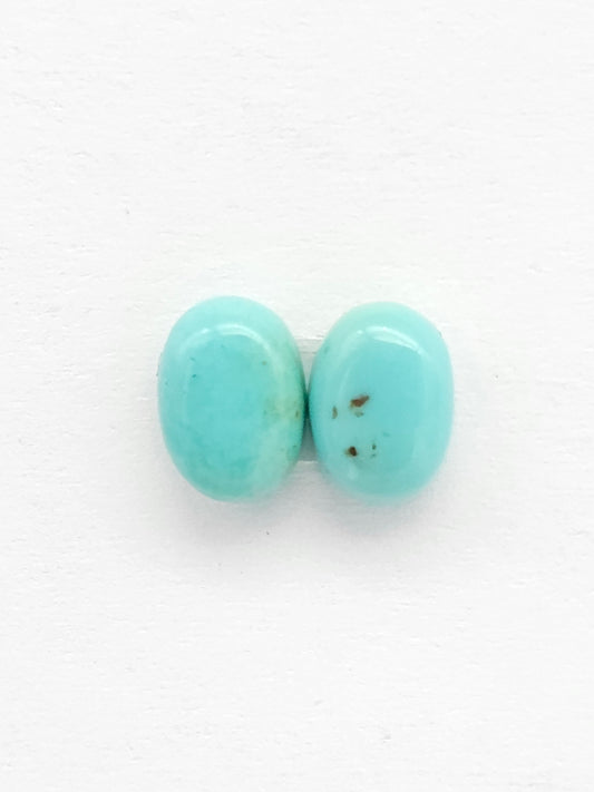 Mexican Turquoise Pair | Artisan Cut Gemstone