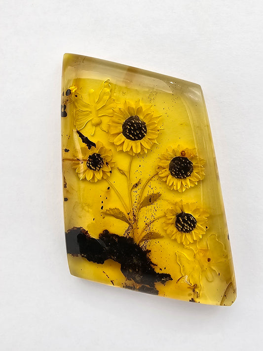 Amber authentic intaglio cabochon