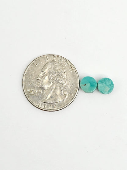 Mexican Turquoise Pair | Artisan Cut Gemstone