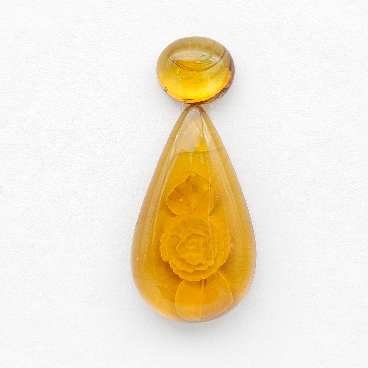 Amber authentic intaglio cabochon