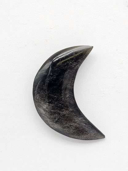 Gold sheen Obsidian Moon Cabochon