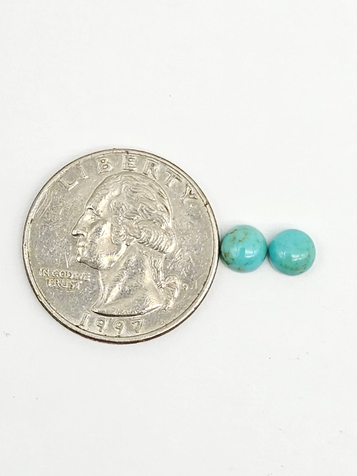 Mexican Turquoise Pair | Artisan Cut Gemstone