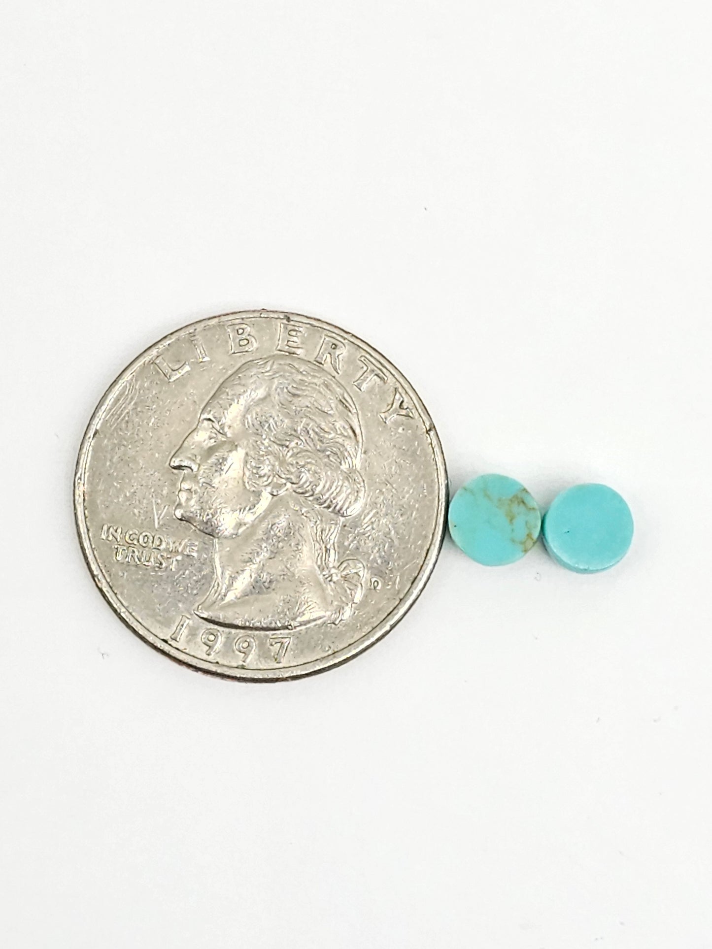 Mexican Turquoise Pair | Artisan Cut Gemstone
