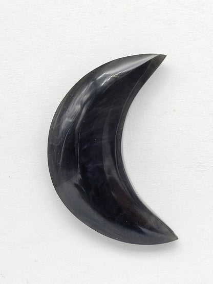 Velvet Obsidian Moon Cabochon