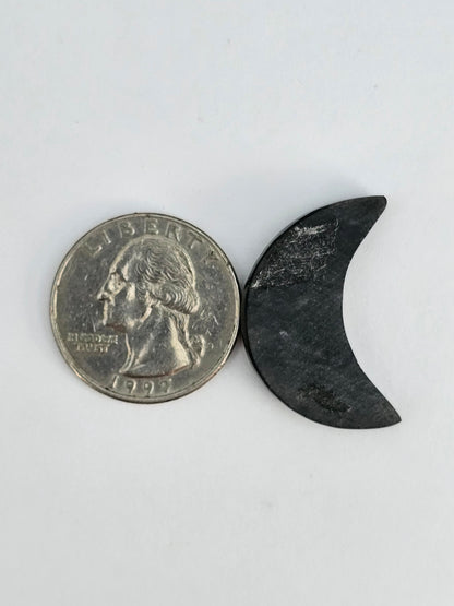 Silver Obsidian Moon Cabochon