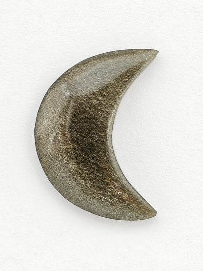 Golden Obsidian Moon Cabochon