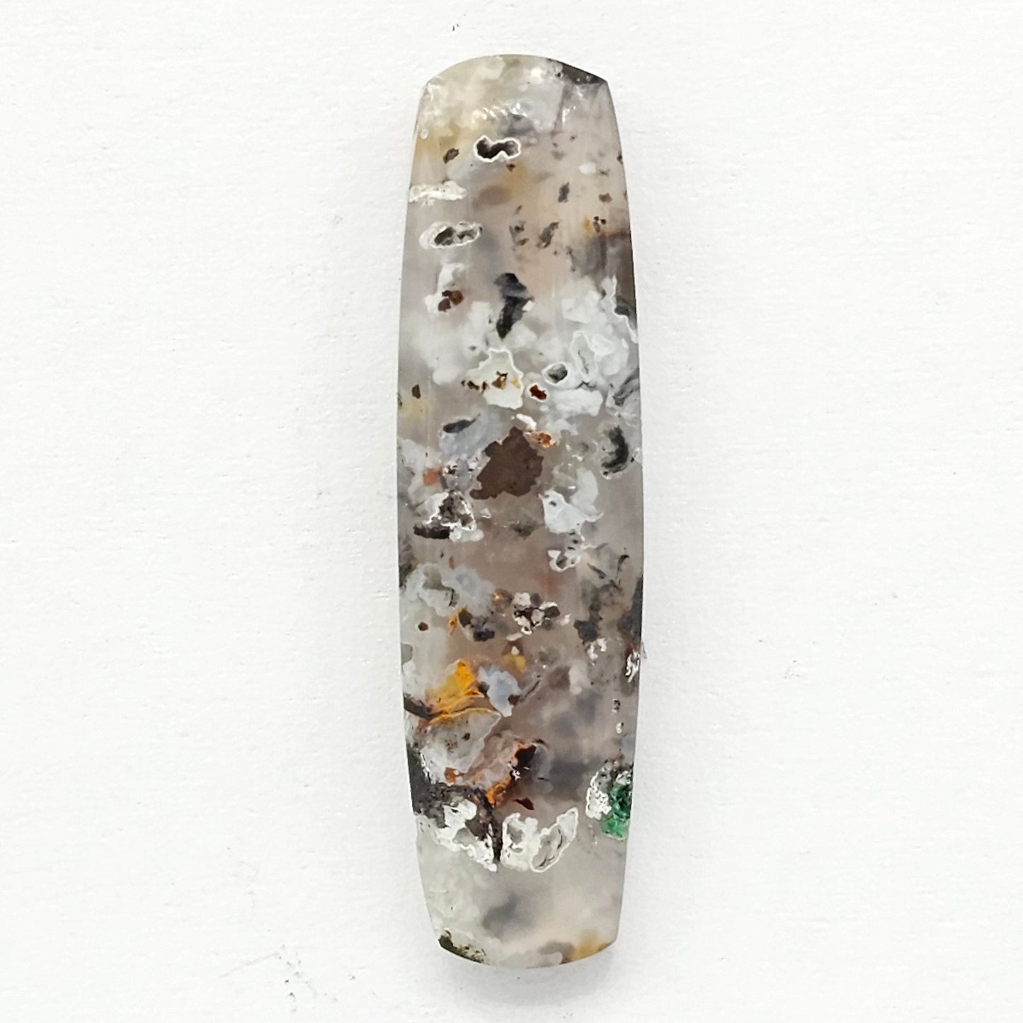 Chalcedony with Native Copper Agate Cabochon