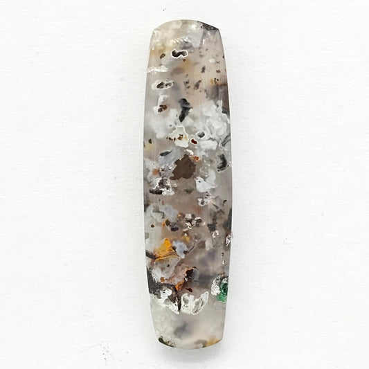 Chalcedony with Native Copper Agate Cabochon