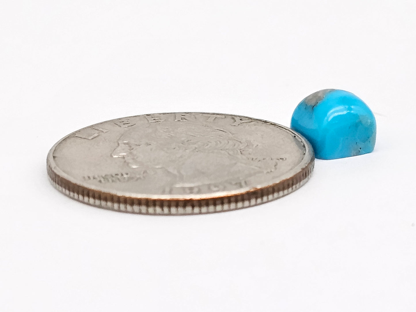 Mexican Turquoise Cabochon with Pyrite | Artisan Cut Gemstone