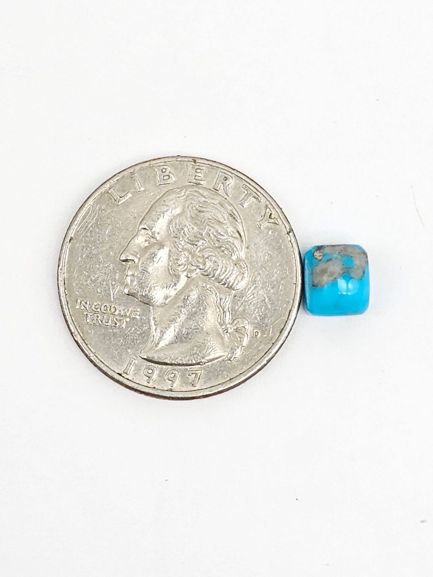 Mexican Turquoise Cabochon with Pyrite | Artisan Cut Gemstone