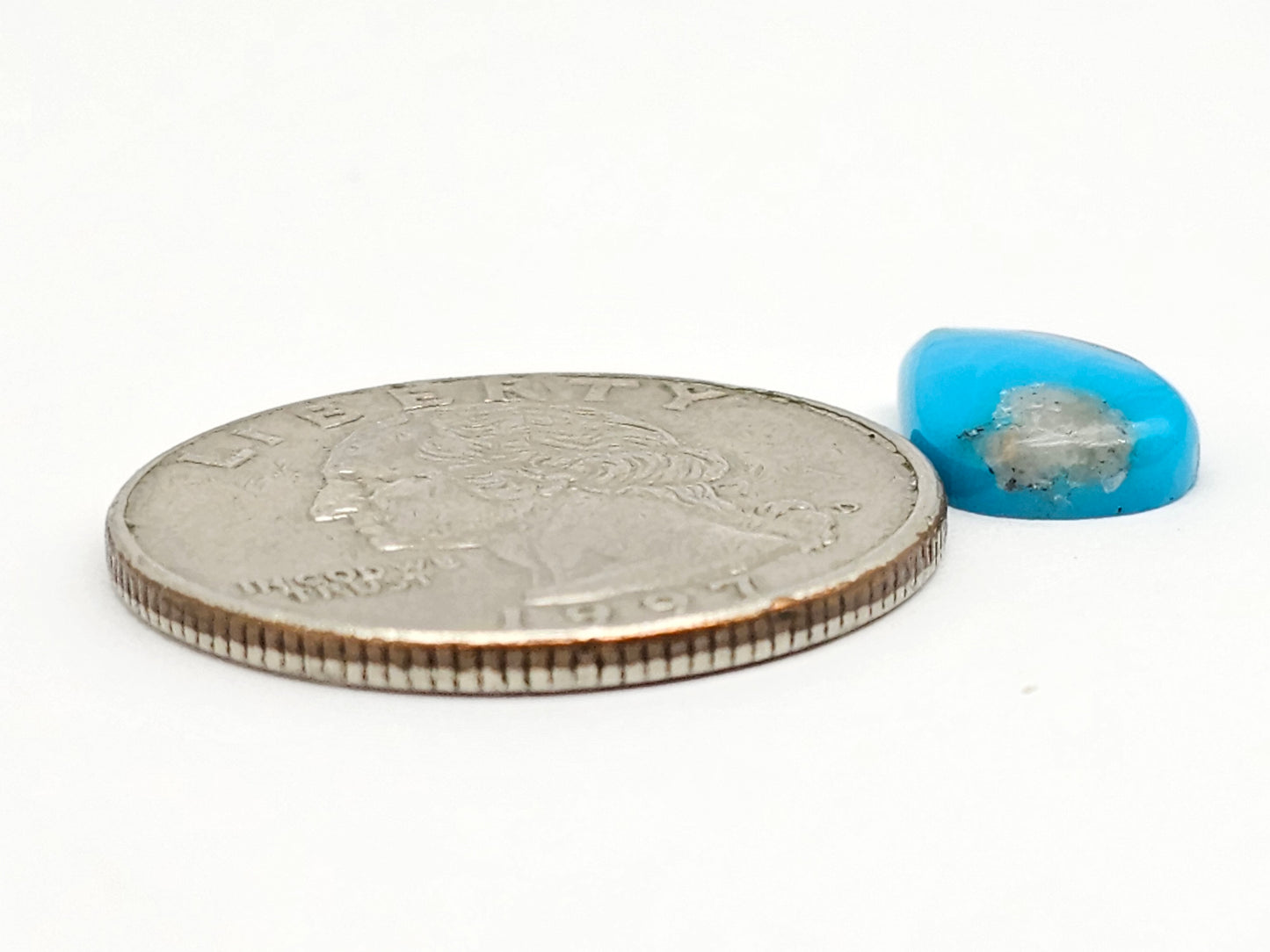 Mexican Turquoise Cabochon with Pyrite | Artisan Cut Gemstone