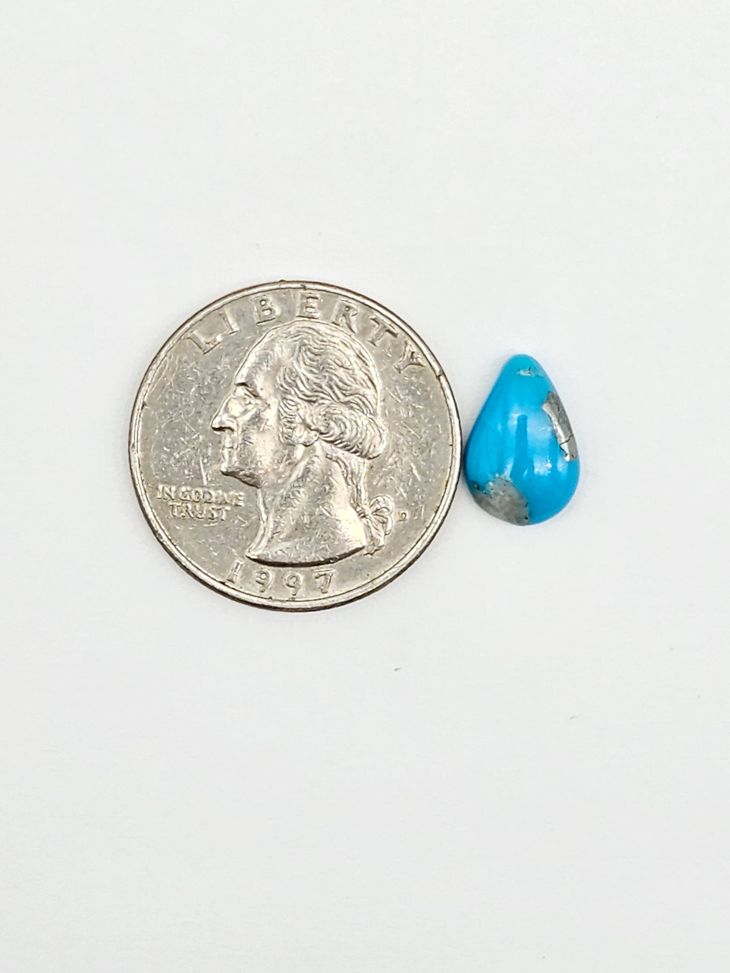 Mexican Turquoise Cabochon with Pyrite | Artisan Cut Gemstone