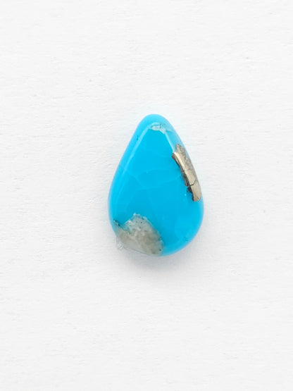Mexican Turquoise Cabochon with Pyrite | Artisan Cut Gemstone