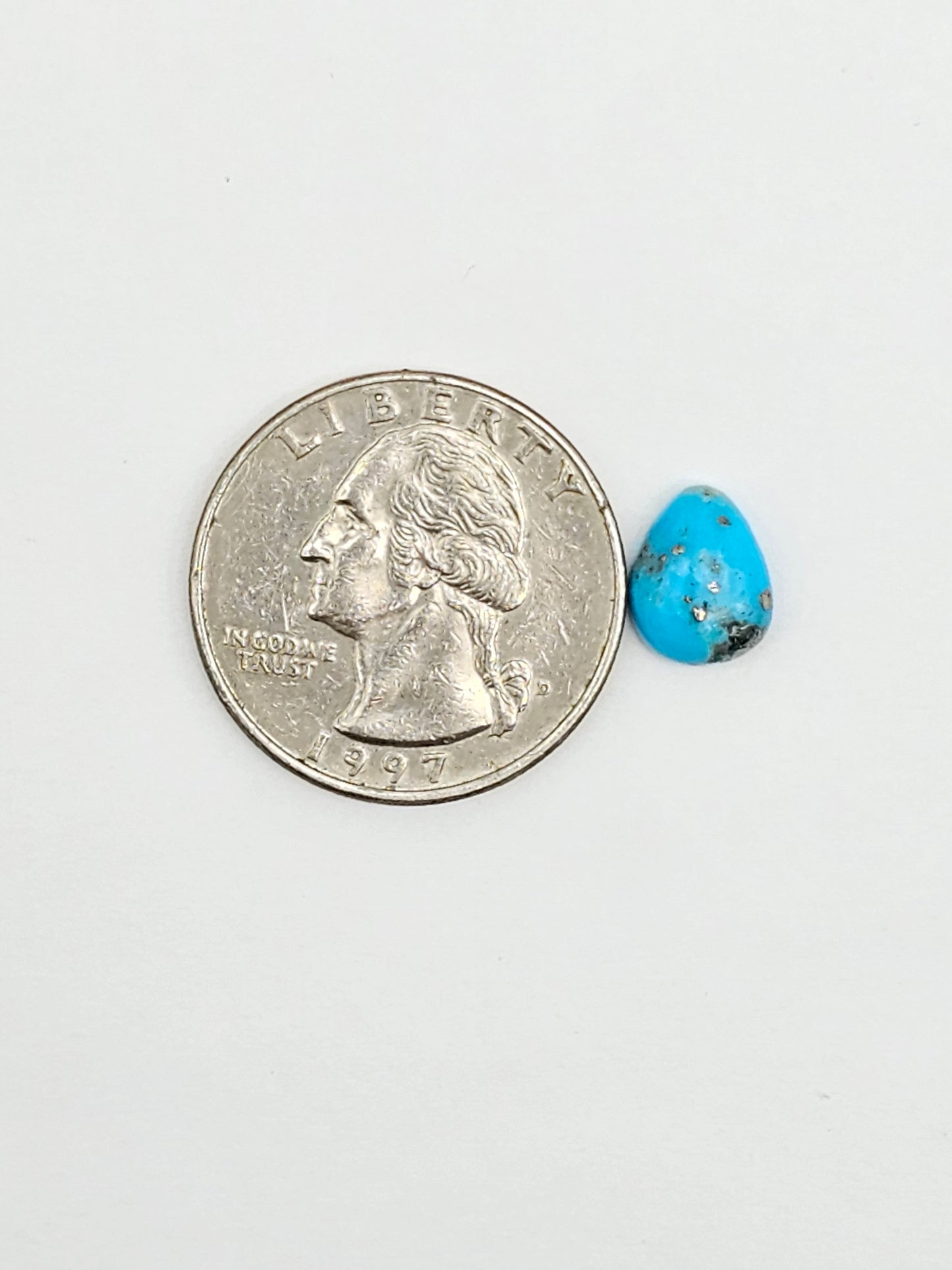 Mexican Turquoise Cabochon with Pyrite | Artisan Cut Gemstone
