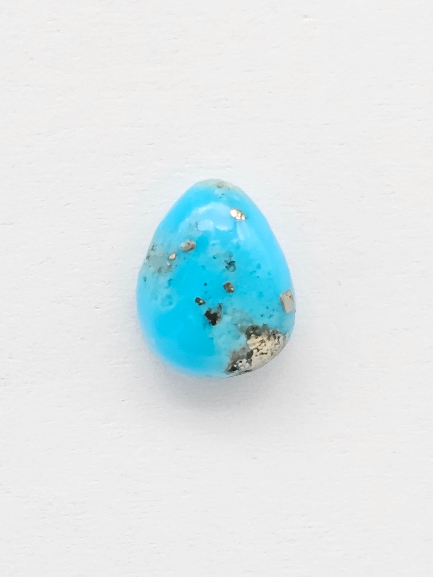 Mexican Turquoise Cabochon with Pyrite | Artisan Cut Gemstone