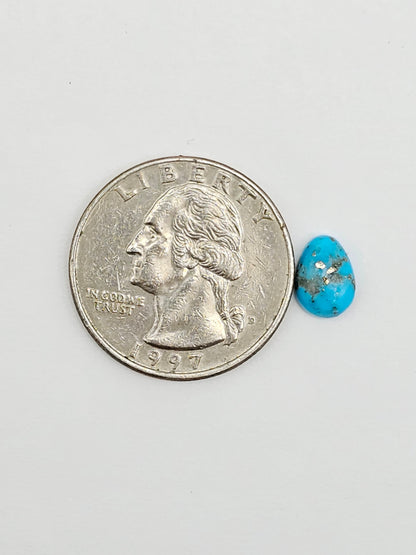 Mexican Turquoise Cabochon with Pyrite | Artisan Cut Gemstone