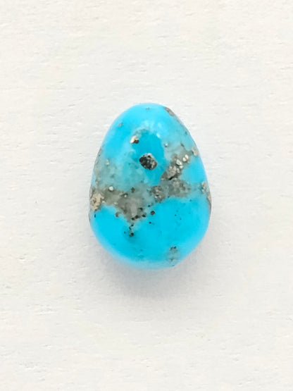 Mexican Turquoise Cabochon with Pyrite | Artisan Cut Gemstone
