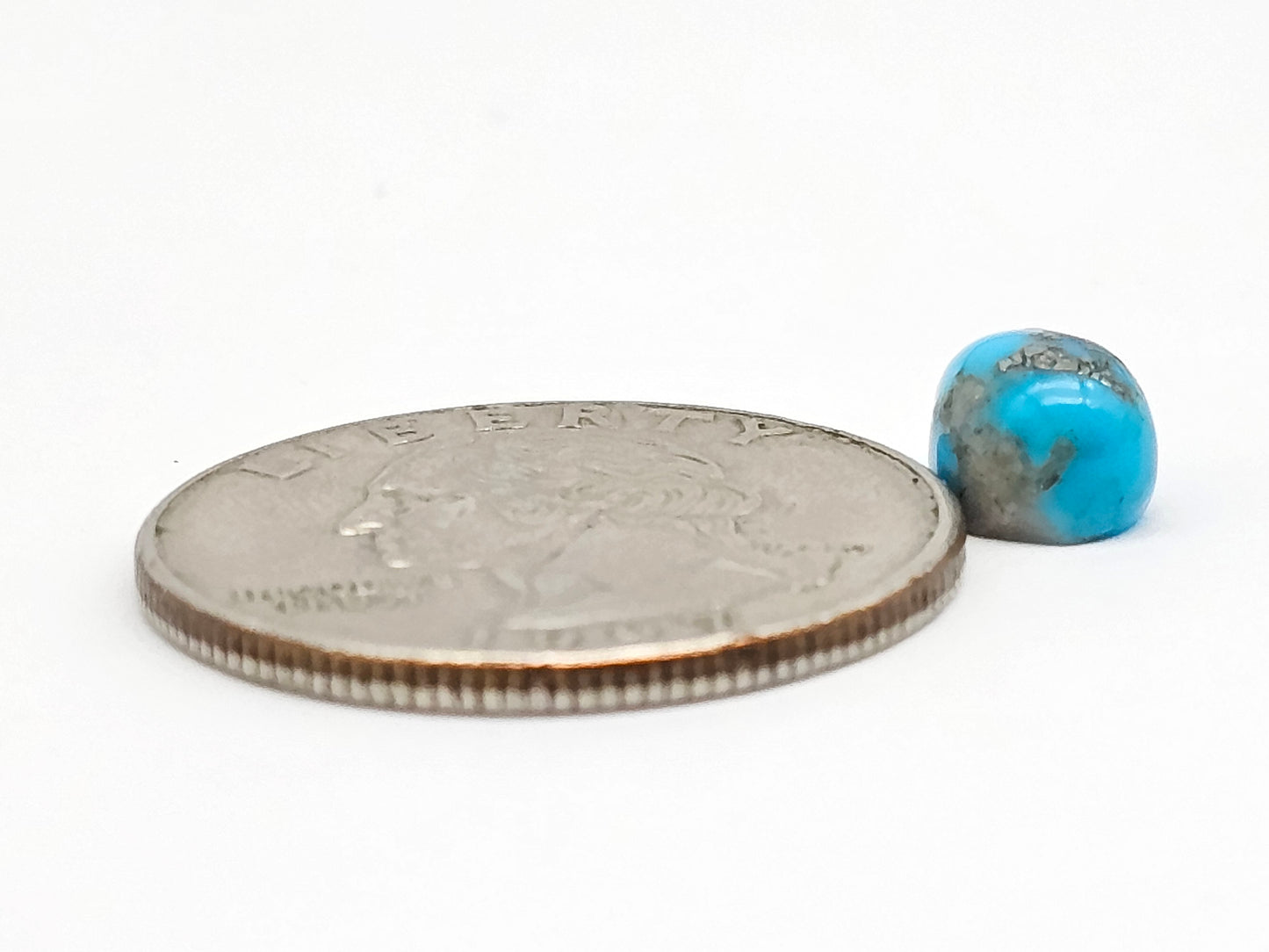 Mexican Turquoise Cabochon with Pyrite | Artisan Cut Gemstone