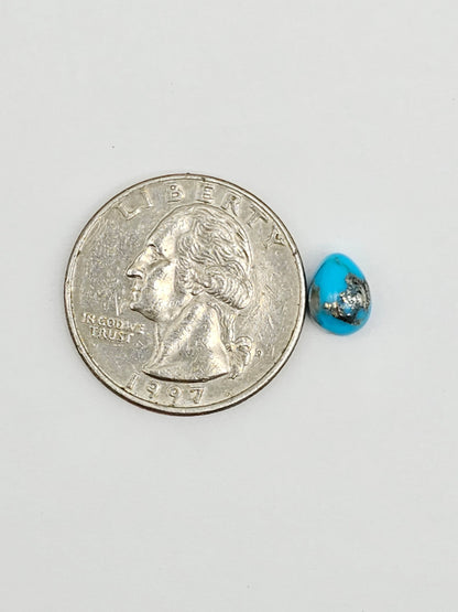 Mexican Turquoise Cabochon with Pyrite | Artisan Cut Gemstone
