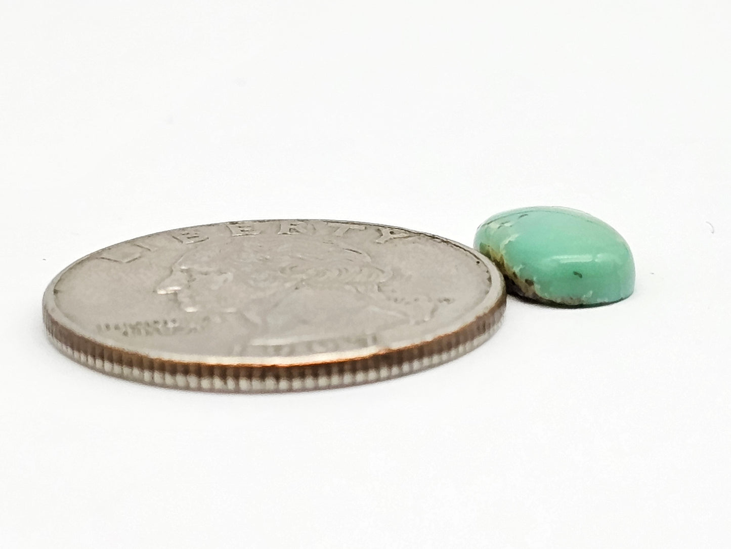 Mexican Turquoise Cabochon with Pyrite | Artisan Cut Gemstone