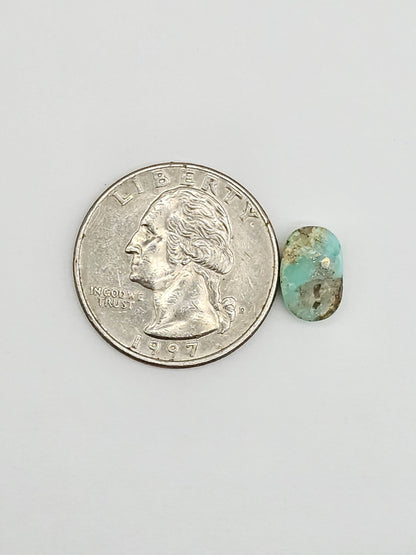 Mexican Turquoise Cabochon with Pyrite | Artisan Cut Gemstone