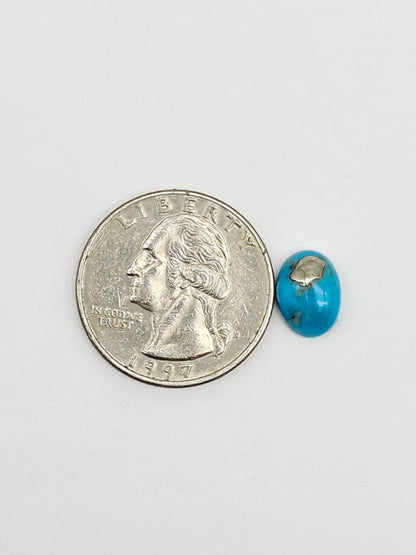 Mexican Turquoise Cabochon with Pyrite | Artisan Cut Gemstone