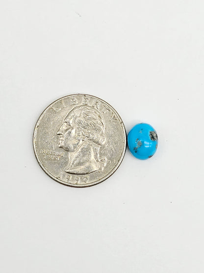 Mexican Turquoise Cabochon with Pyrite | Artisan Cut Gemstone
