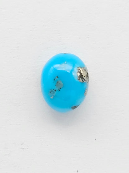 Mexican Turquoise Cabochon with Pyrite | Artisan Cut Gemstone