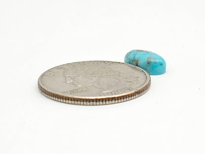 Mexican Turquoise Cabochon with Pyrite | Artisan Cut Gemstone