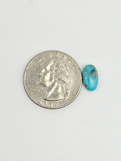 Mexican Turquoise Cabochon with Pyrite | Artisan Cut Gemstone