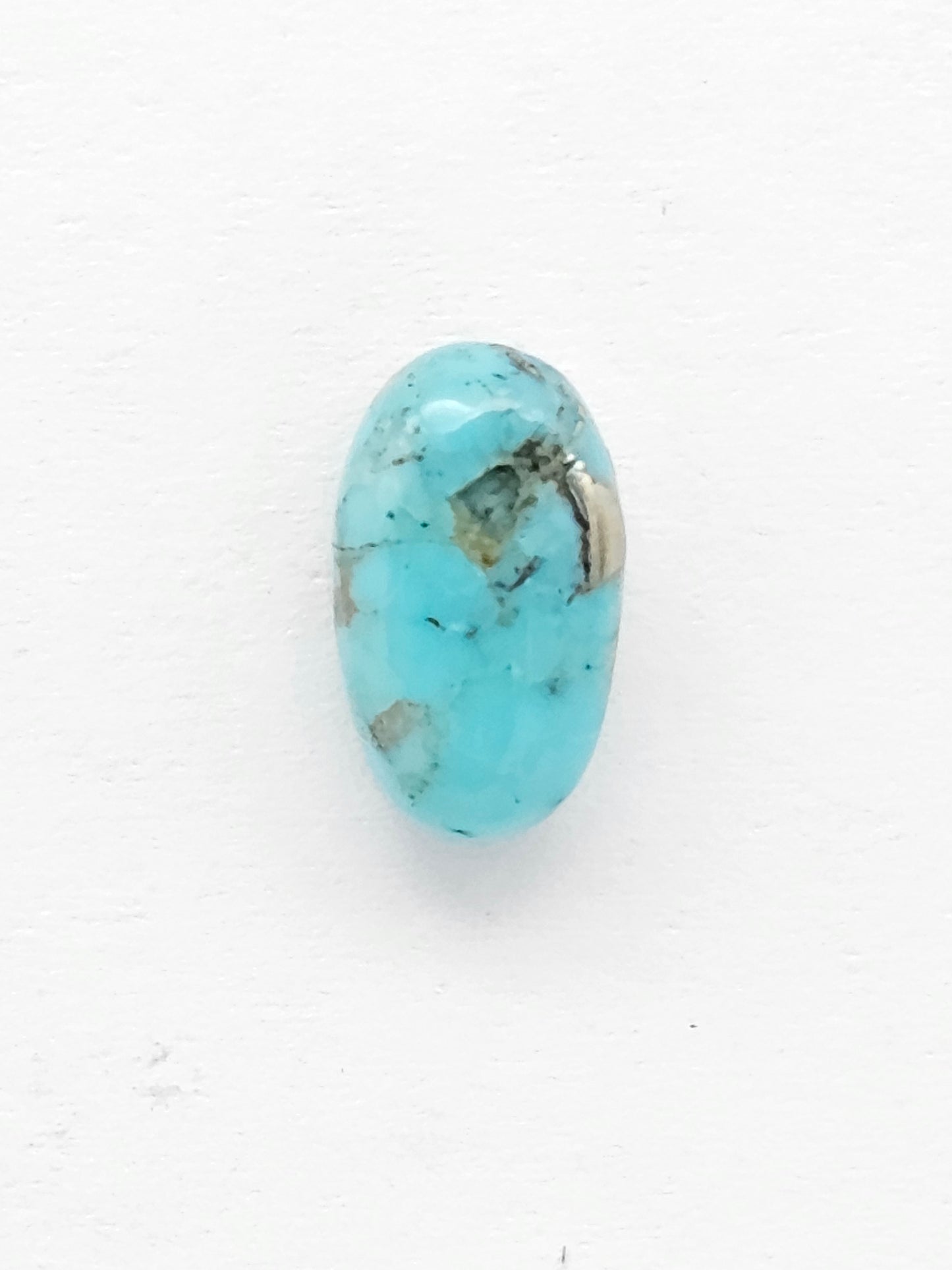 Mexican Turquoise Cabochon with Pyrite | Artisan Cut Gemstone