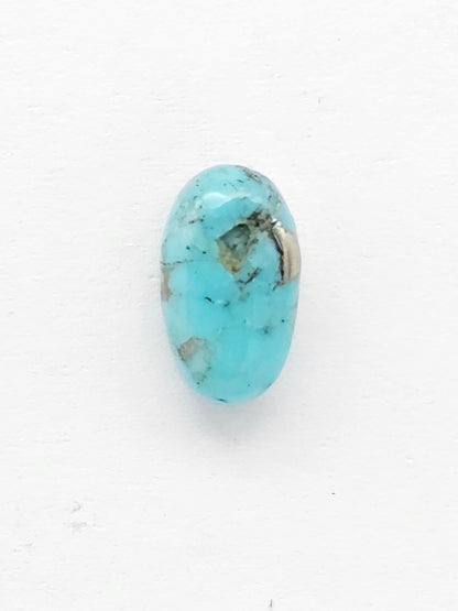 Mexican Turquoise Cabochon with Pyrite | Artisan Cut Gemstone