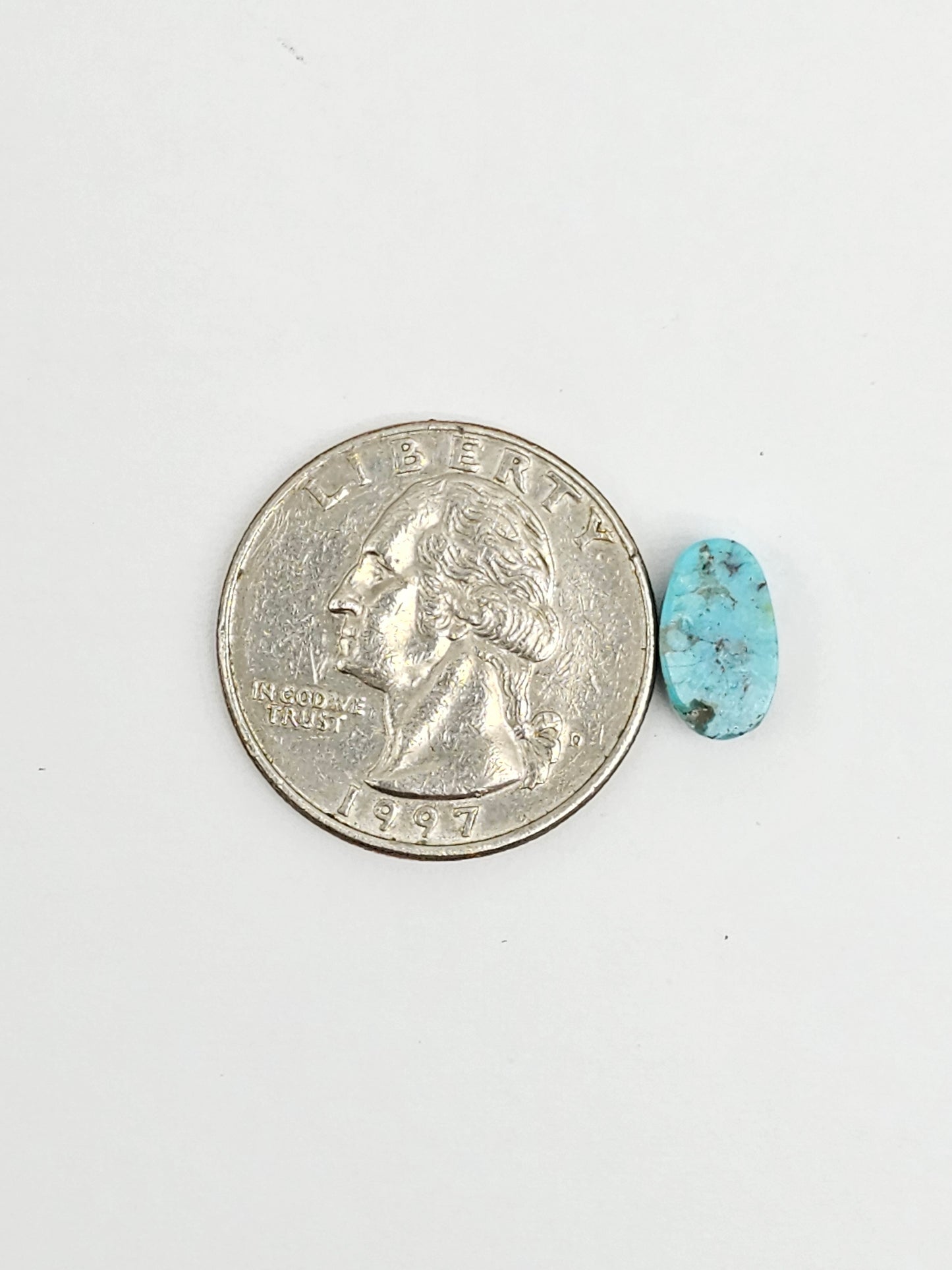 Mexican Turquoise Cabochon with Pyrite | Artisan Cut Gemstone