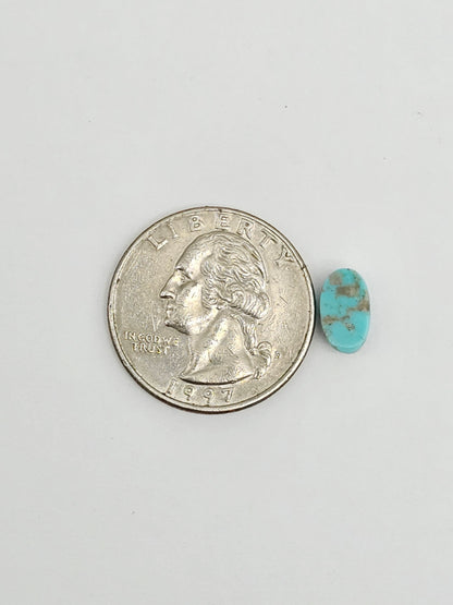 Mexican Turquoise Cabochon with Pyrite | Artisan Cut Gemstone
