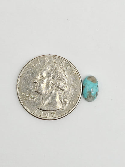 Mexican Turquoise Cabochon with Pyrite | Artisan Cut Gemstone