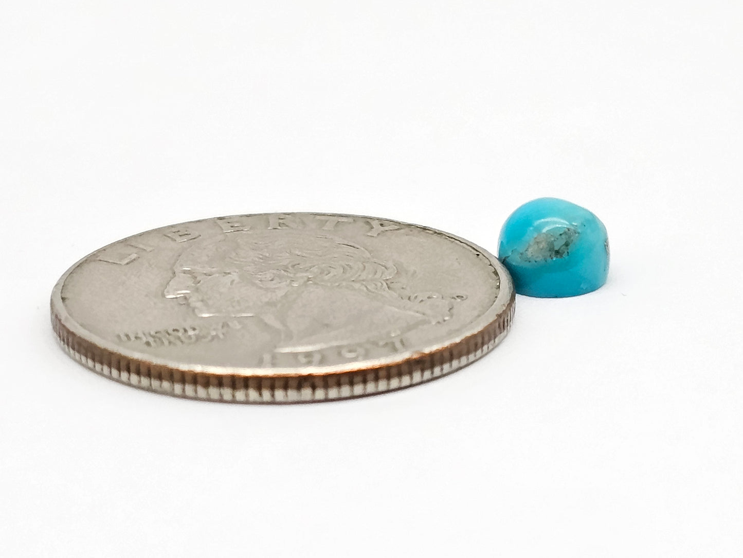 Mexican Turquoise Cabochon with Pyrite | Artisan Cut Gemstone