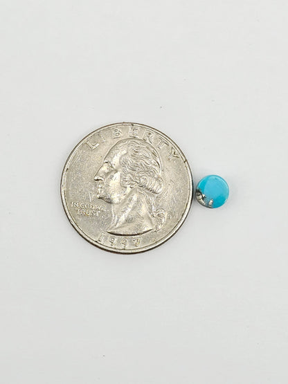 Mexican Turquoise Cabochon with Pyrite | Artisan Cut Gemstone
