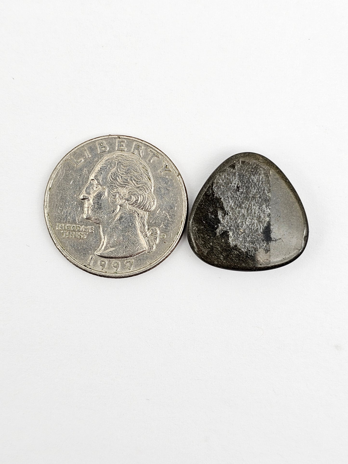 Gold Sheen Obsidian Rounded Triangle | Natural Mexican Obsidian for Silversmiths