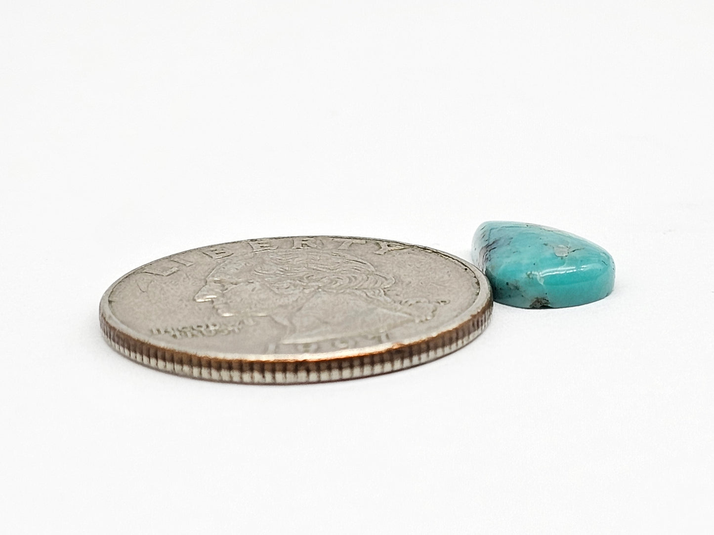 Mexican Turquoise Cabochon with Pyrite | Artisan Cut Gemstone