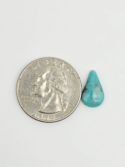 Mexican Turquoise Cabochon with Pyrite | Artisan Cut Gemstone