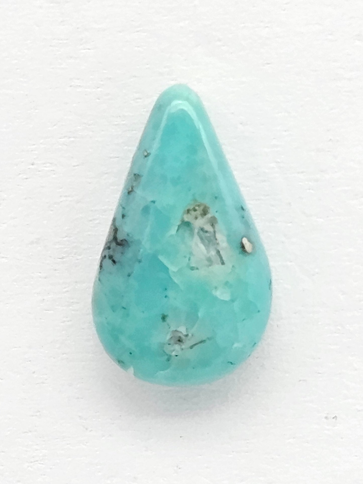 Mexican Turquoise Cabochon with Pyrite | Artisan Cut Gemstone