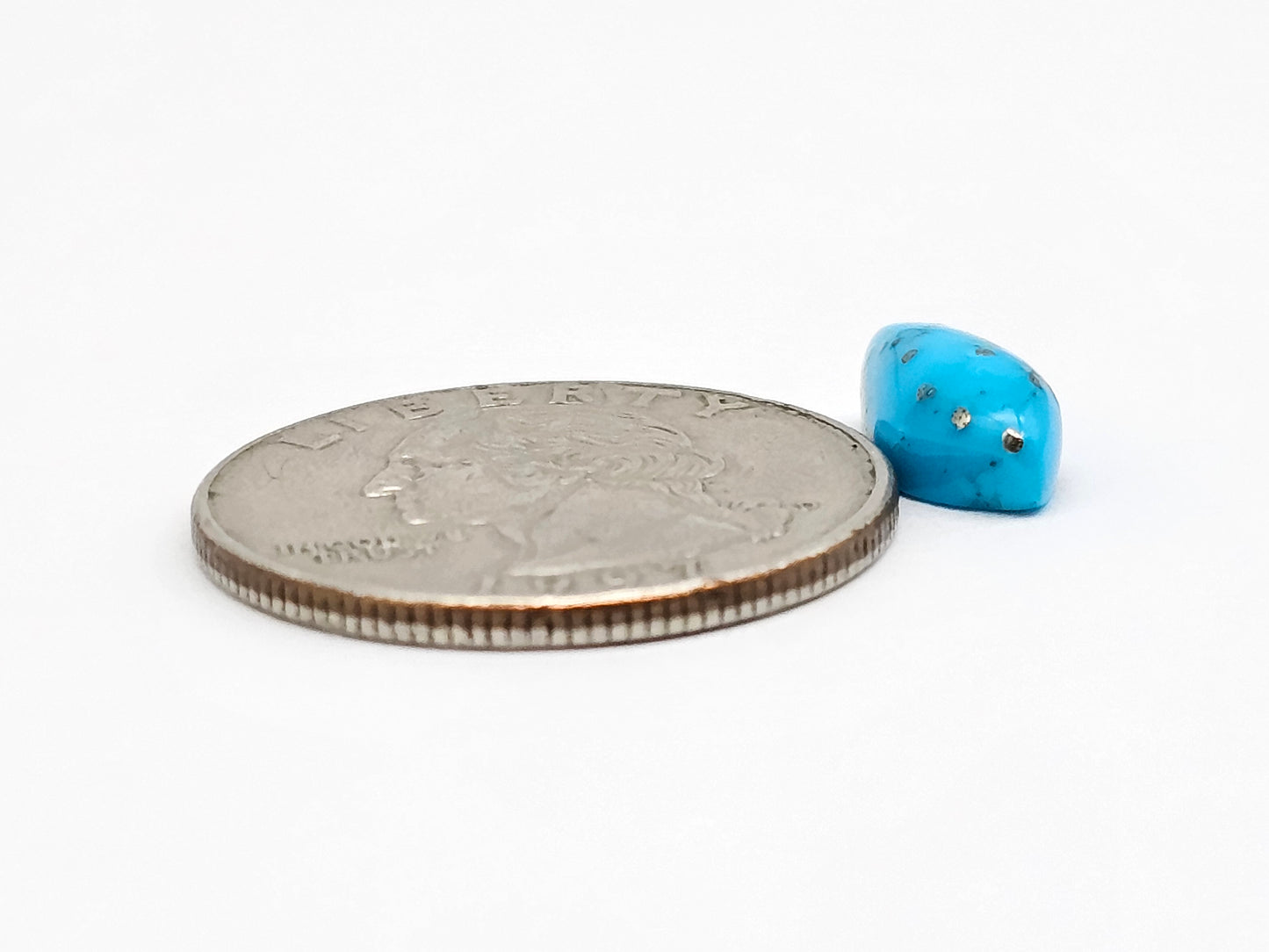 Mexican Turquoise Cabochon with Pyrite | Artisan Cut Gemstone