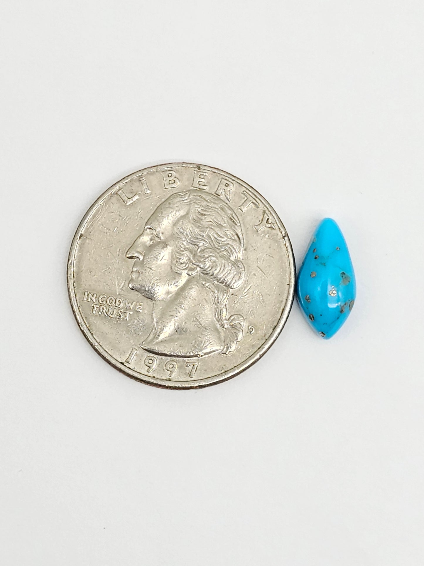 Mexican Turquoise Cabochon with Pyrite | Artisan Cut Gemstone