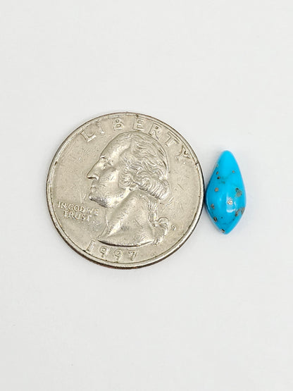 Mexican Turquoise Cabochon with Pyrite | Artisan Cut Gemstone