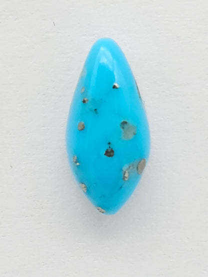 Mexican Turquoise Cabochon with Pyrite | Artisan Cut Gemstone